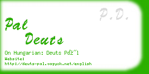 pal deuts business card
